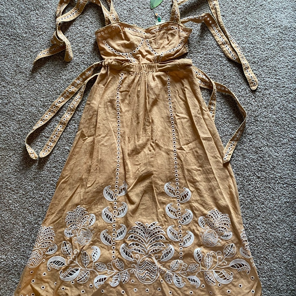 Farm Rio Boho Embroidered Dress